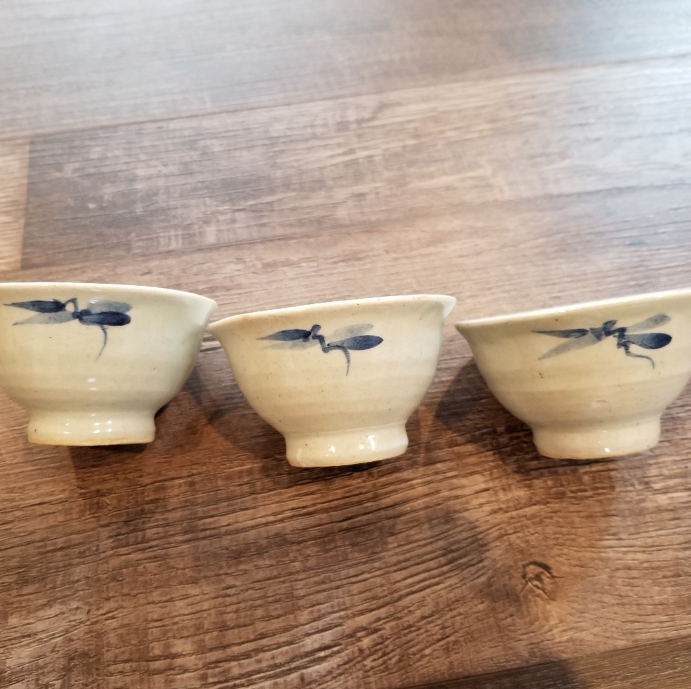 Three Ceramic Tea Cups